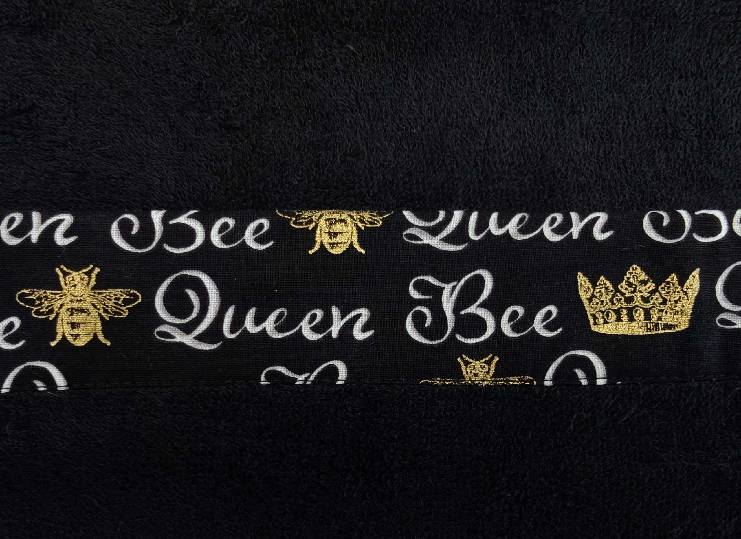 Bambu käsipyyhe musta Queen Bee - Image 2